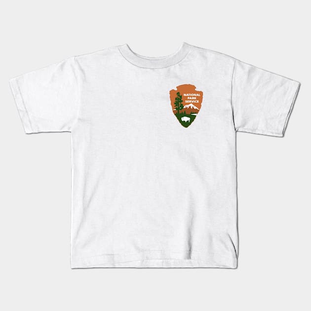 National Park Service Logo Kids T-Shirt by geopilled